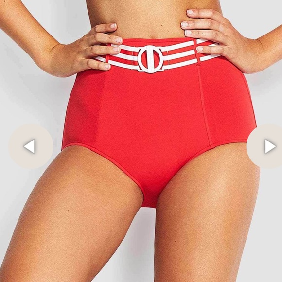 NWOT Seafolly Standard Belted High Waisted Bikini Bottom Swimsuit - Picture 2 of 11